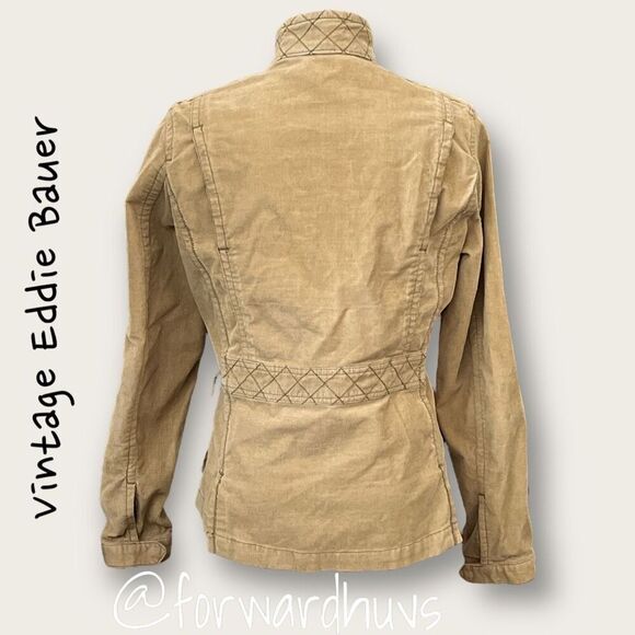 Eddie Bauer Tan Corduroy Jacket Size Small - Picture 3 of 11